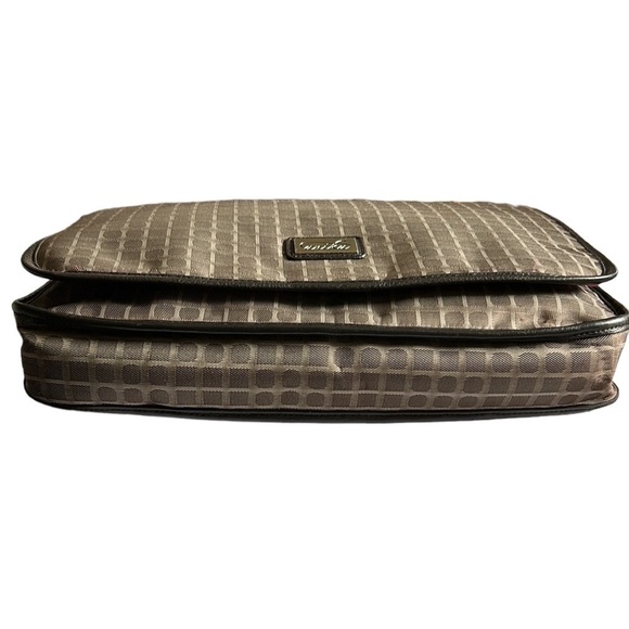 Anika Crossbody Messenger Bag in Walnut Brown with Hot Pink Quilted Lining - Picture 9 of 16